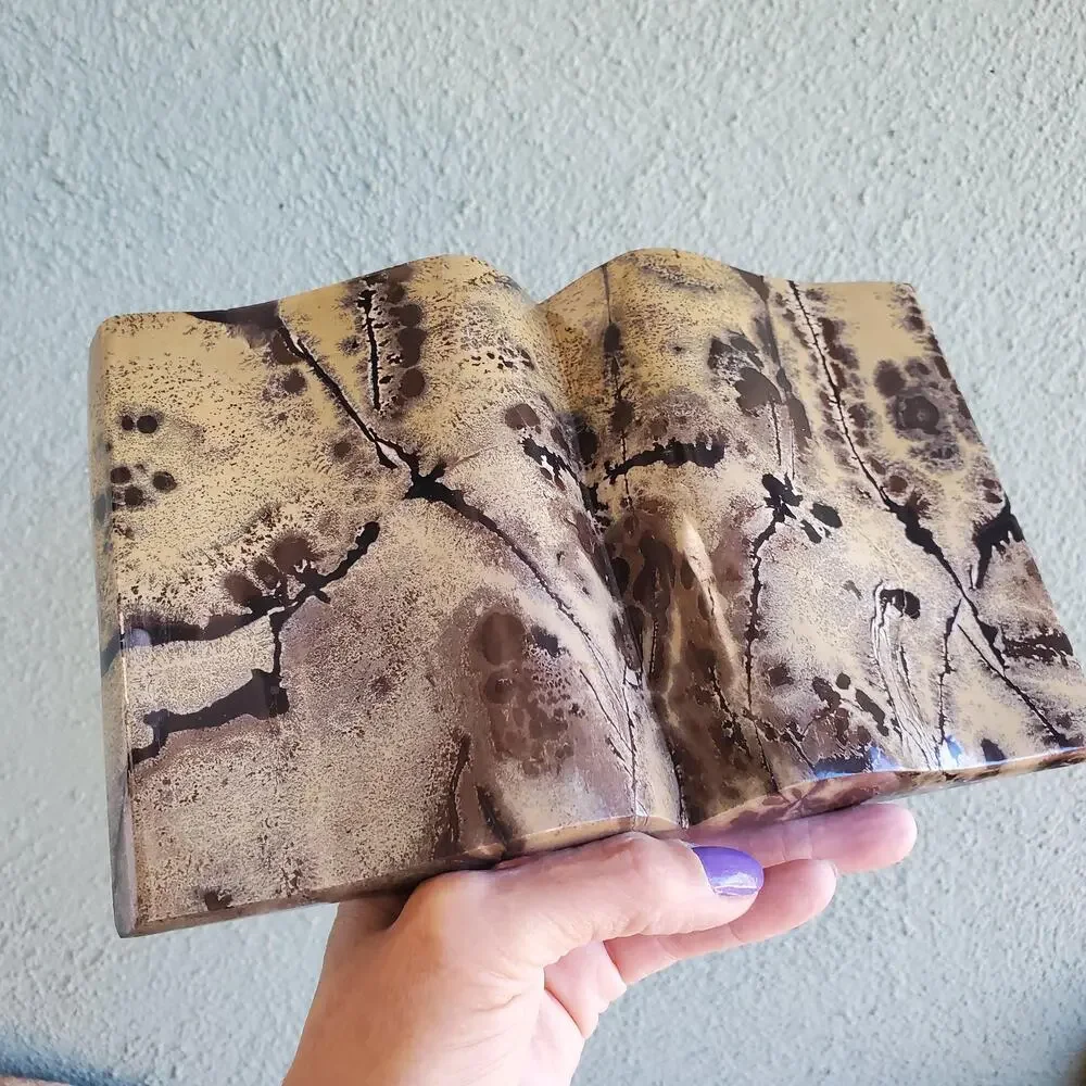 Picture Story Jasper Pastel Dendrite Statement Book Carving Crystal 1400 grams